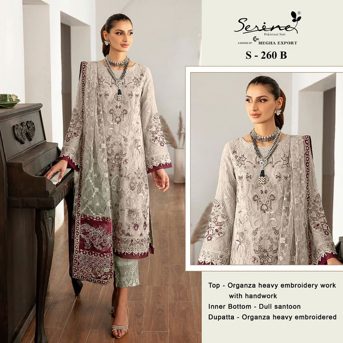 Serine By S 260 A To D Organza Embroidery Pakistani Suits Wholesale Price In Surat